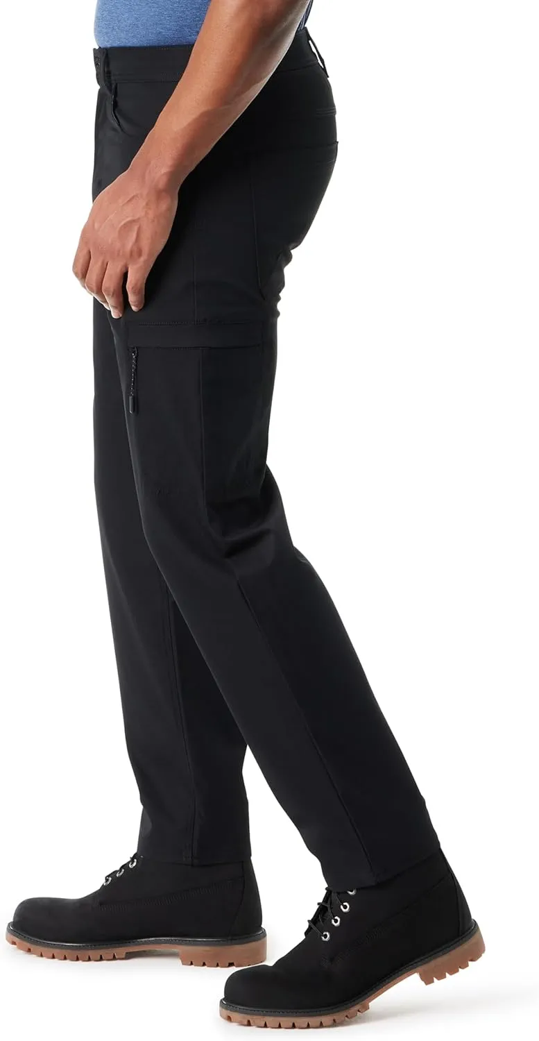 BASS OUTDOOR Men's Essential Water Repellent Tech Zip Cargo Pocket Tapered Leg Pant Standard
