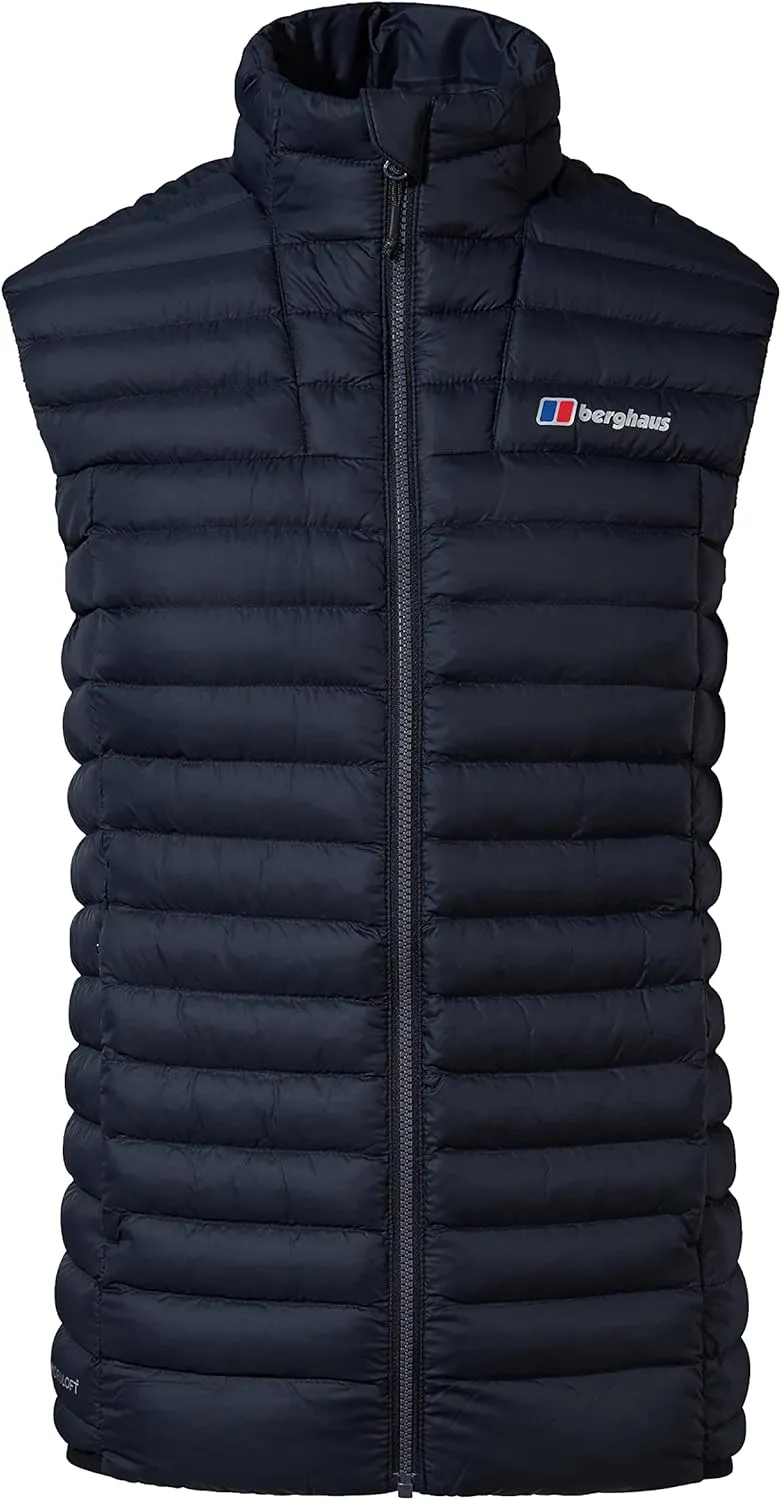 Berghaus Men's Standard Puffer Insulated Jacket Water Repellent Vaskye, Vest Jet Black