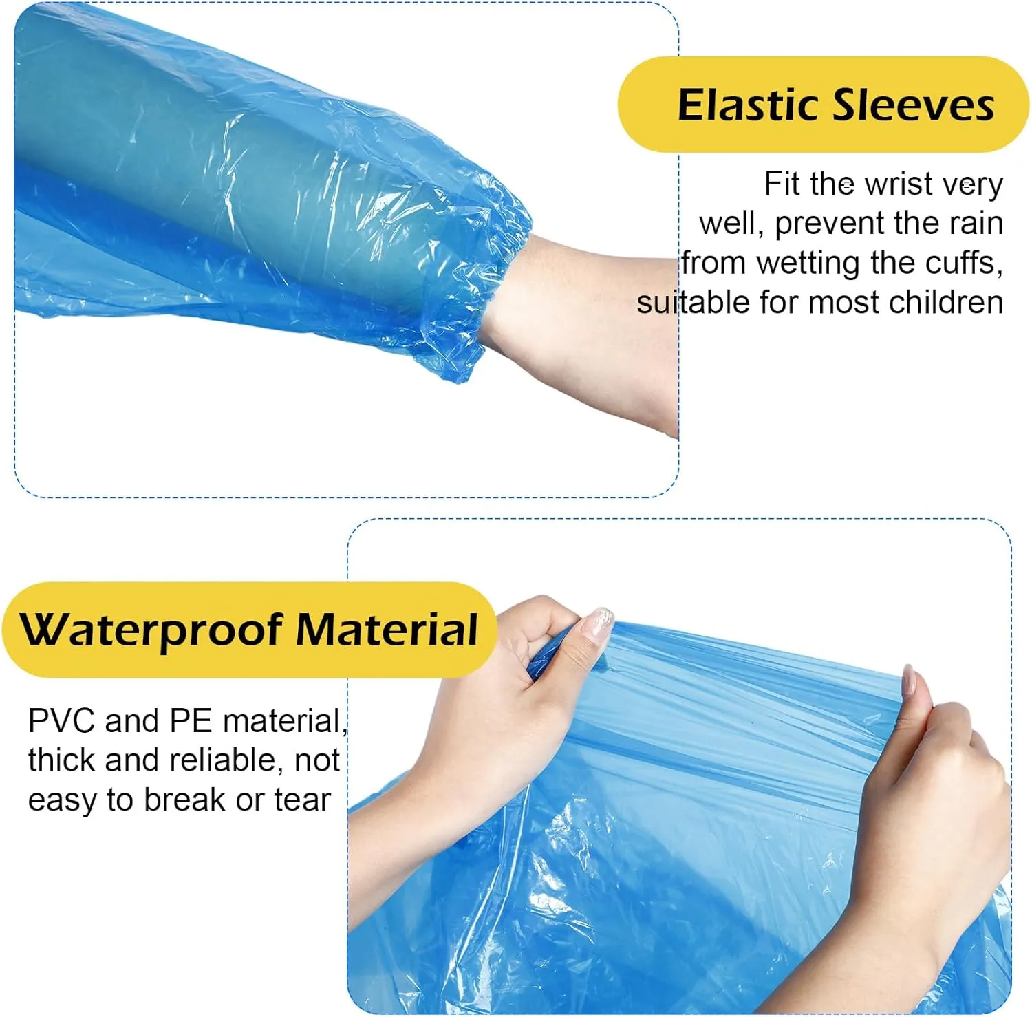 Berlune 30 Pcs Kid Rain Ponchos Bulk Disposable Ponchos for Kid Emergency Raincoat with Drawstring Hood and Elastic Sleeves