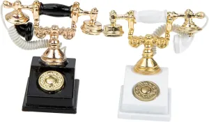 BESPORTBLE 6pcs Mini Retro Telephone Model Vintage Dollhouse Decoration Realistic Figurines for Boys and Girls Play Home Decor and Tabletop Display
