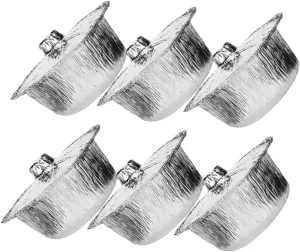 BESPORTBLE Portable Aluminum Foil Pots Lids 6 Pack Disposible Aluminum Pans for Cooking BBQ and Outdoor Adventures