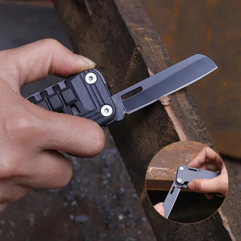 BHBT Mini Multitool Folding Knife with Screwdrivers for EDC and Camping