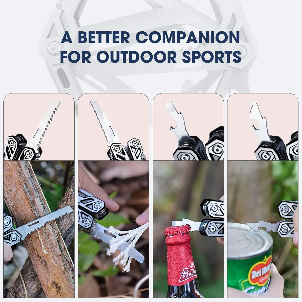 BIBURY 21-in-1 Multitool Pliers, Multi-Purpose Pocket Knife Pliers with Screwdriver Sleeve, 420 Foldable Stainless Steel Safety Locking Design Multi-tool for Survival, Camping, Fishing and Home Repair