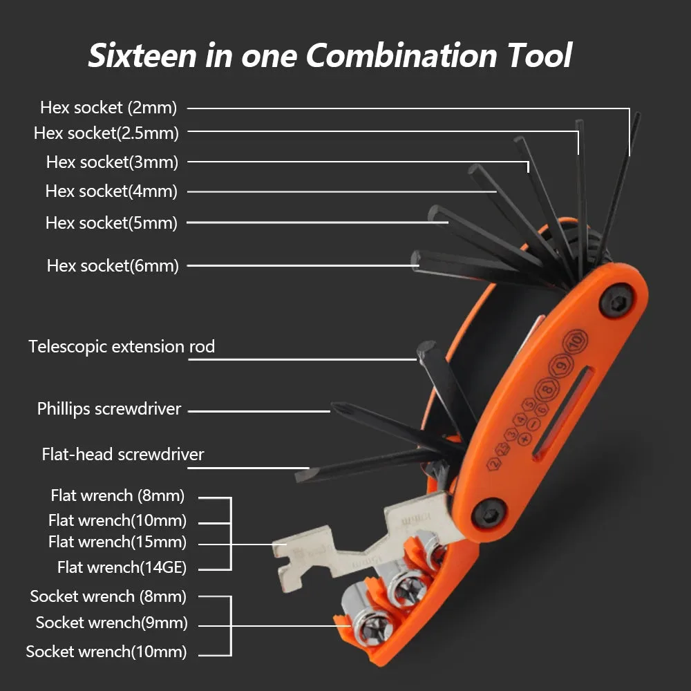 Bicycle Repair Tool Multi Functional Portable Screw Tool Set Motorcycle Cycling Mountain Bike Multitool Tire Repair Accessories