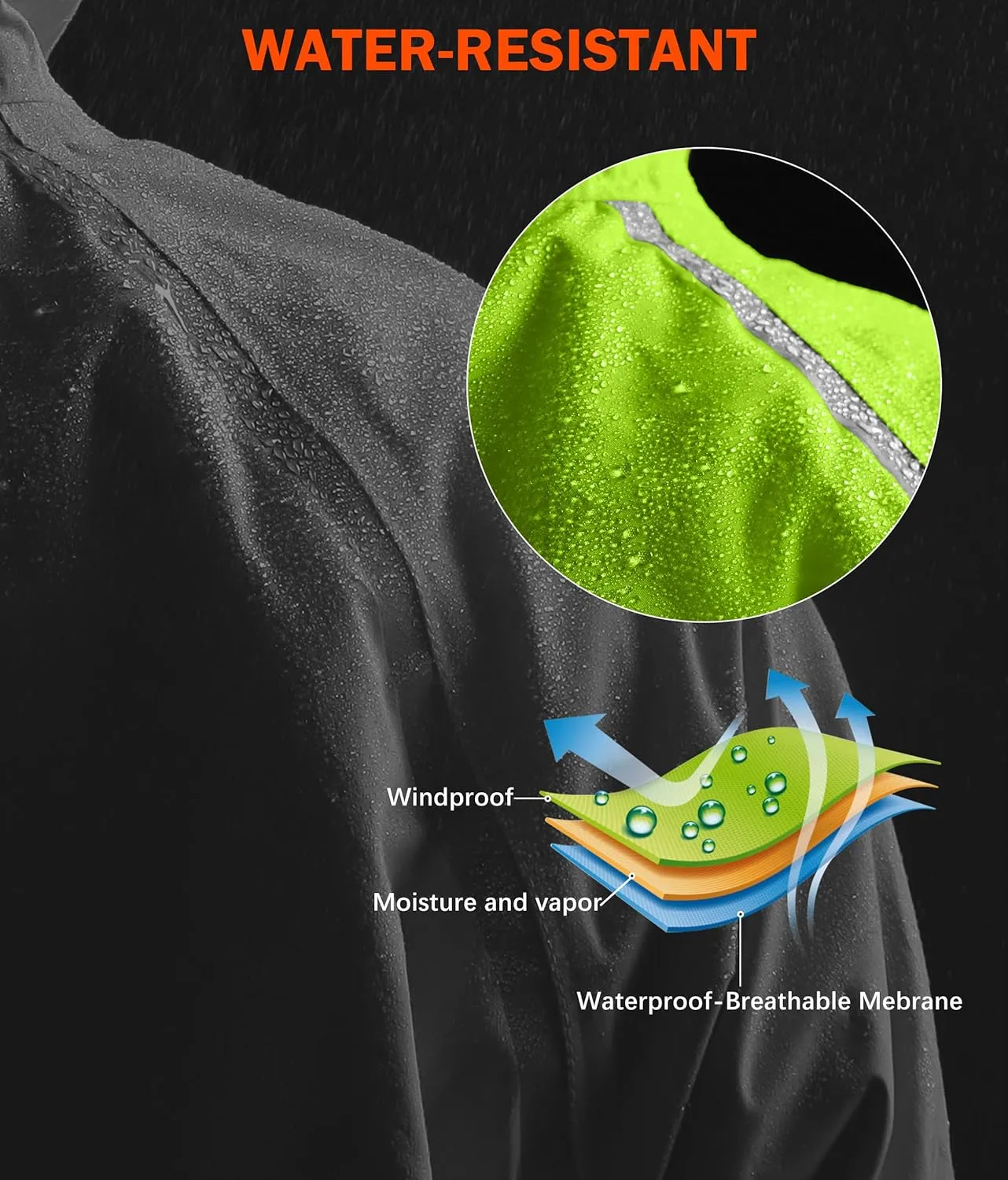 Bikewa Men's Winter Cycling Jackets Thermal Warm Water Resistant Bike Running Windproof Jacket