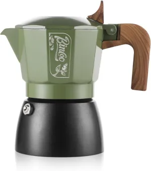 Bincoo Small Espresso Maker Stovetop, 2 Cups Moka Pot Espresso Pot Stovetop,120ml Italian Coffee maker for Cappuccino Latte,Cafetera Cubana