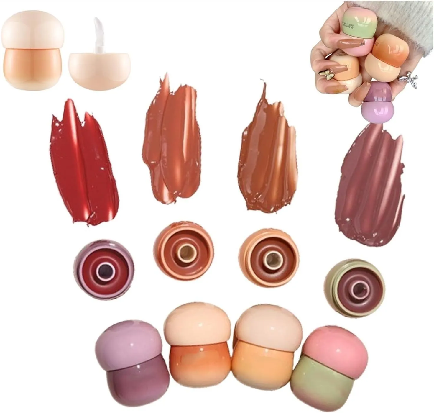 Blurring Pudding Pot Lip, Free Blurring Pudding Pot Lip, Pudding Pot Lip, Pudding Glow Lip Balm (Color : 3, Size : 1 Size)