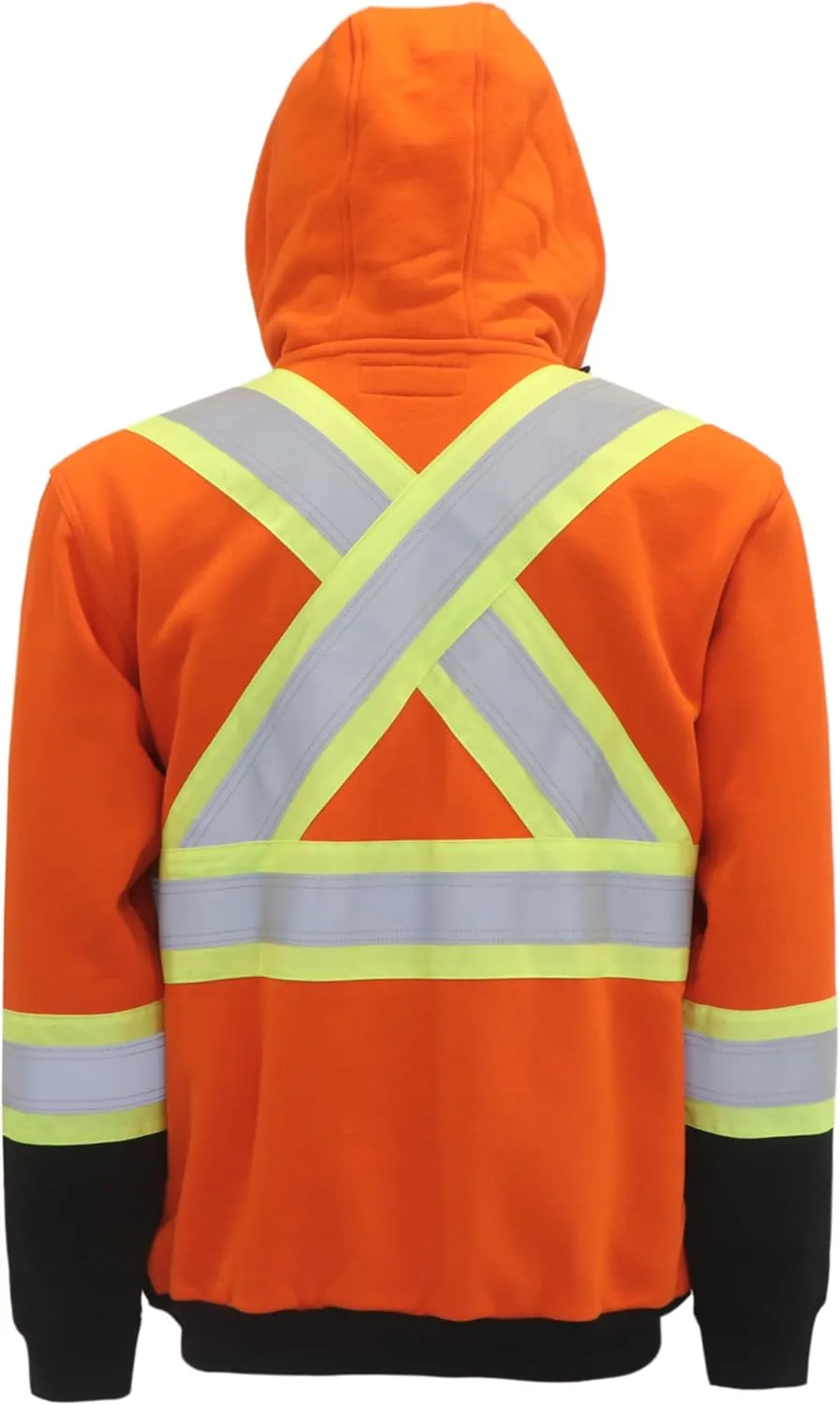BOCOMAL FR Hoodies High Visibility 14oz Fleece Heavyweight Hi-vis Jackets Flame Resistant Reflective Hooded Sweatshirts