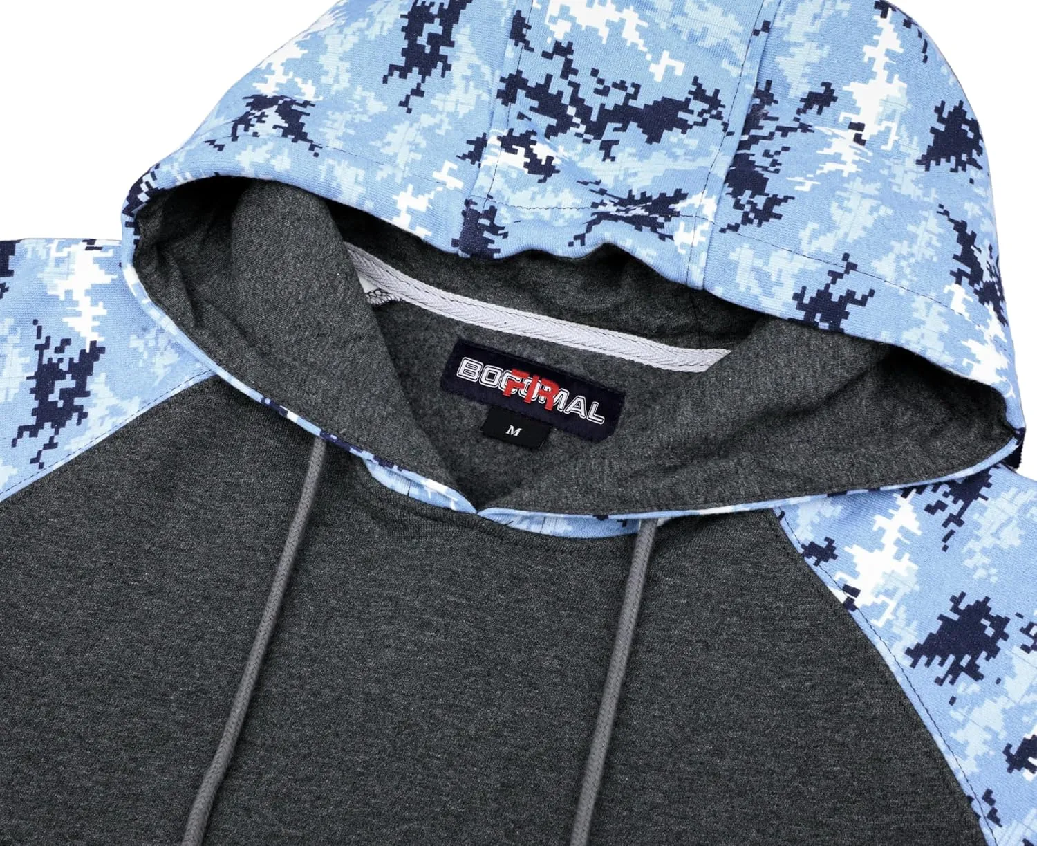BOCOMAL FR Hoodies Pullover Camouflag 10.5oz Cottoon Fleece Flame Resistant Men's Hooded Sweatshirts