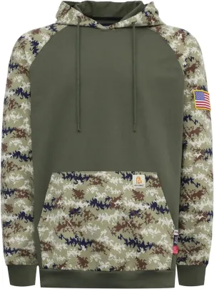 BOCOMAL FR Hoodies Pullover Camouflag 10.5oz Cottoon Fleece Flame Resistant Men's Hooded Sweatshirts