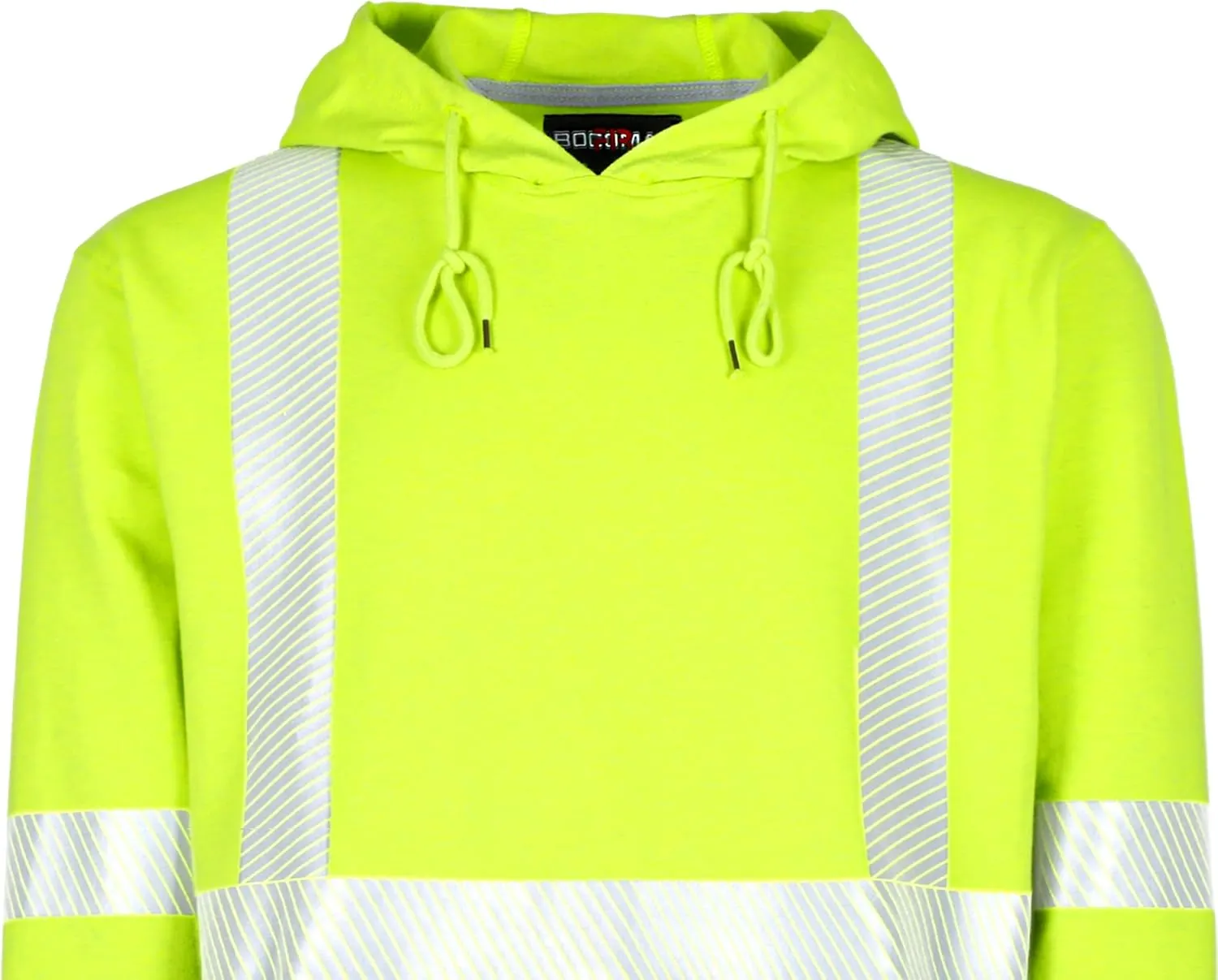 BOCOMAL FR Hoodies Pullover High Visibility 7.5oz Lightweight Non Fleece Hi vis Flame Resistant Reflective Hooded Sweatshirts