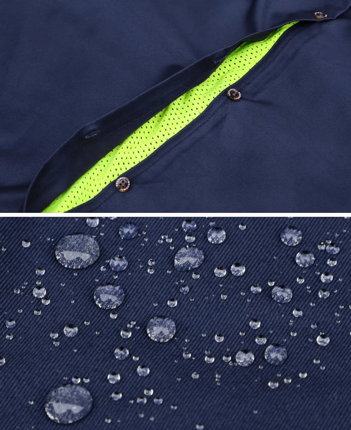 BOCOMAL FR Shirt for Summer Lightweight Vented Mesh Back and Underarm Breathable Flame Resistant Welding Button Down Shirts