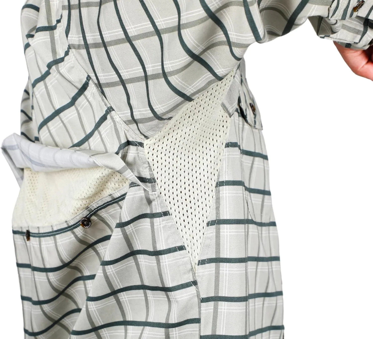 BOCOMAL FR Shirt for Summer Lightweight Vented Mesh Back and Underarm Breathable Flame Resistant Welding Button Down Shirts