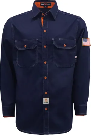 BOCOMAL FR Shirts for Men Flame Resistant Light Weight NFPA2112 Fire Retardant Welding Shirt Water & Oil Repellent Finish