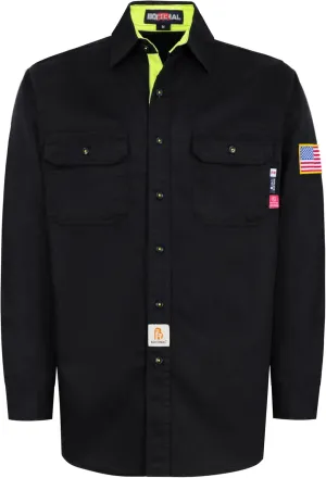 BOCOMAL FR Shirts for Men Flame Resistant Light Weight NFPA2112 Fire Retardant Welding Shirt Water & Oil Repellent Finish