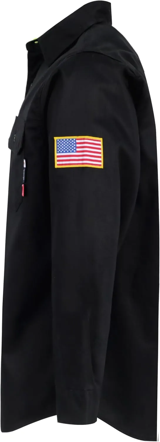 BOCOMAL FR Shirts for Men Flame Resistant Light Weight NFPA2112 Fire Retardant Welding Shirt Water & Oil Repellent Finish
