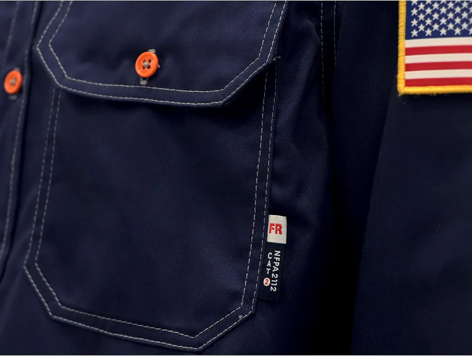BOCOMAL FR Shirts for Men Flame Resistant Light Weight NFPA2112 Fire Retardant Welding Shirt Water & Oil Repellent Finish