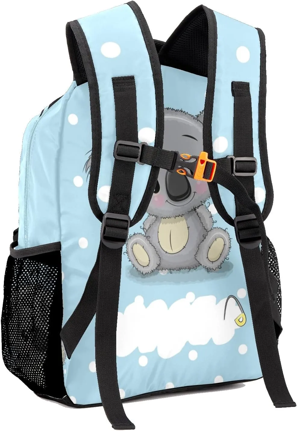 Boy Koala Dots Blue Personalized Kids School Backpack Custom Name for Boys Girls Primary Daypack Bookbag Travel Bag