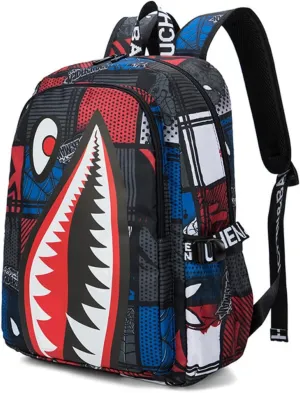 Boys Girls Teenager Laptop Backpack Casual Waterproof Laptop Backpack with USB (Printing Red,One size)