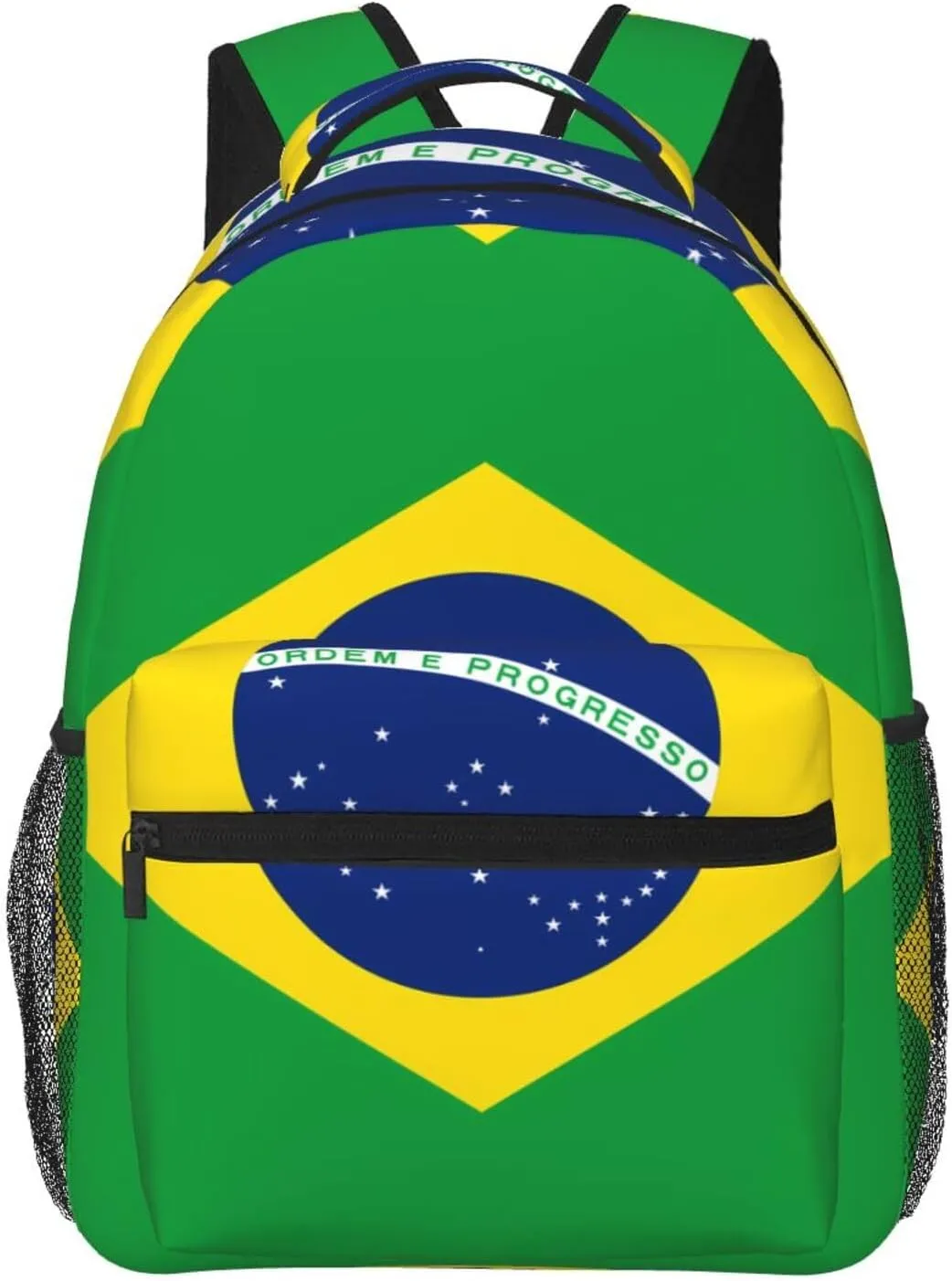 Brazilian flag Backpack, suitable for light travel, daily multi-purpose bag, suitable for commuting, cycling, work