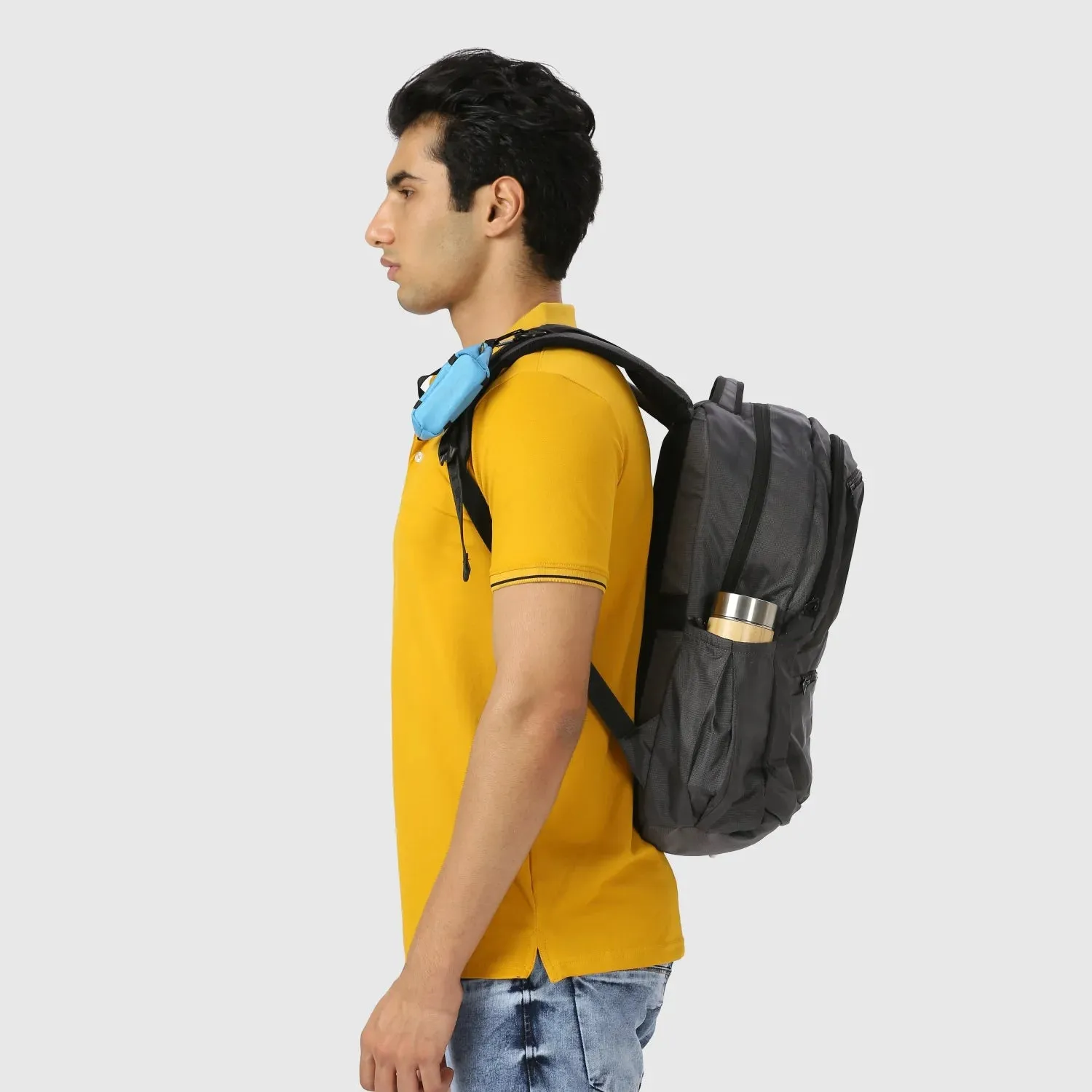 Breeze Stylish Backpack | Laptop Compartment | Rain Cover | Quick Access Pockets
