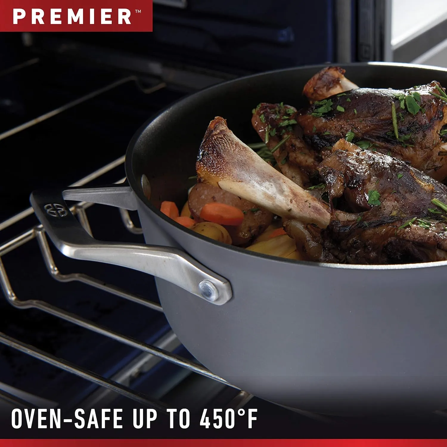 Calphalon Premier Space-Saving Nonstick Cookware Set, 6-Piece, Stackable, Hard-Anodized Aluminum