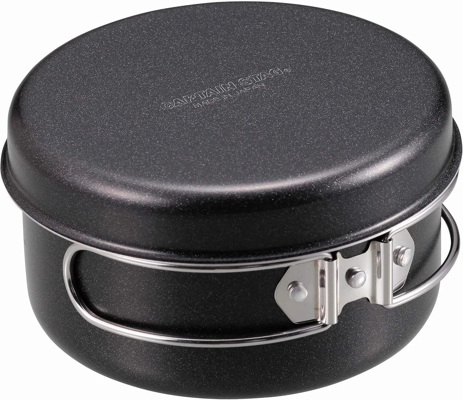 Captain Stag UY-7105 Cooker, Aluminum Mounted Cooker, 4.7 inches (12 cm), Capacity 26.9 fl oz (760 ml), Includes Storage Bag, Made in Japan, Tsubame Sanjo, Black