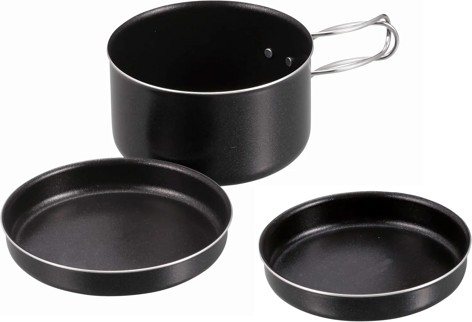 Captain Stag UY-7105 Cooker, Aluminum Mounted Cooker, 4.7 inches (12 cm), Capacity 26.9 fl oz (760 ml), Includes Storage Bag, Made in Japan, Tsubame Sanjo, Black