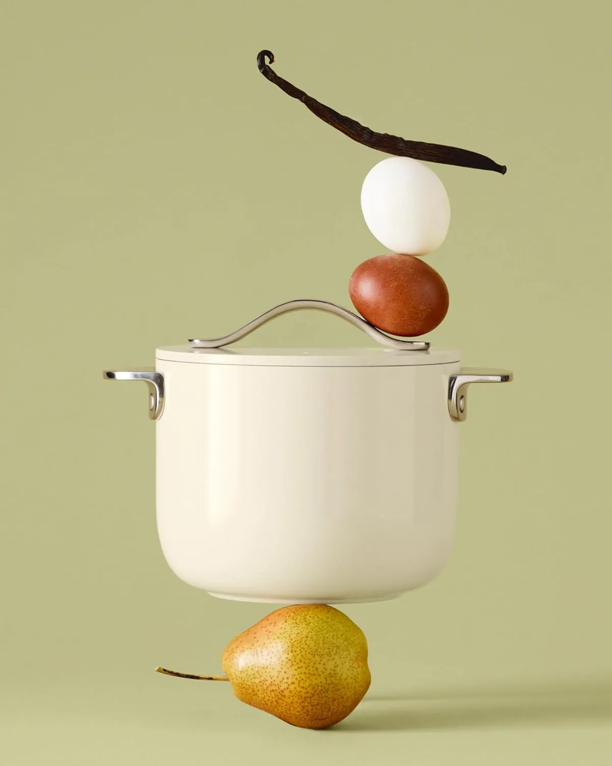 Caraway Petite Cooker - 2 Qt Ceramic Coated Pot - Free From Forever Chemicals - Perfect for Rice, Grains, or Sauces - Sage