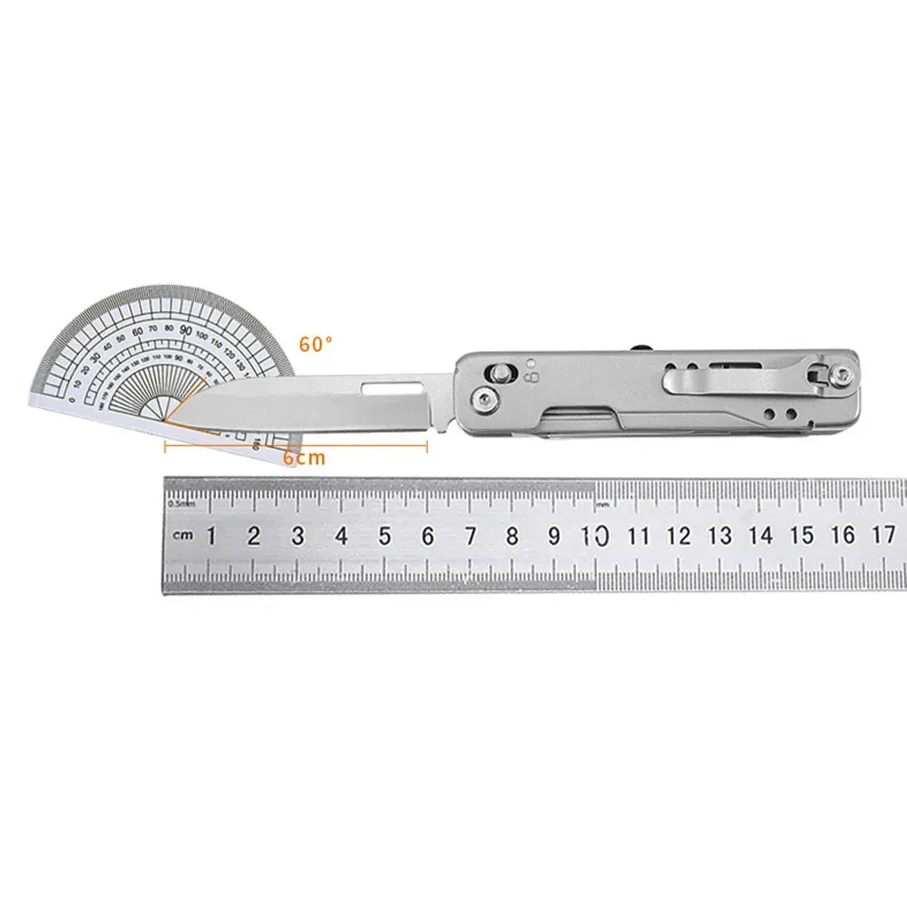 CARESSOLOVE Combination Multitool Folding Knife with Scissors for Camping and Survival