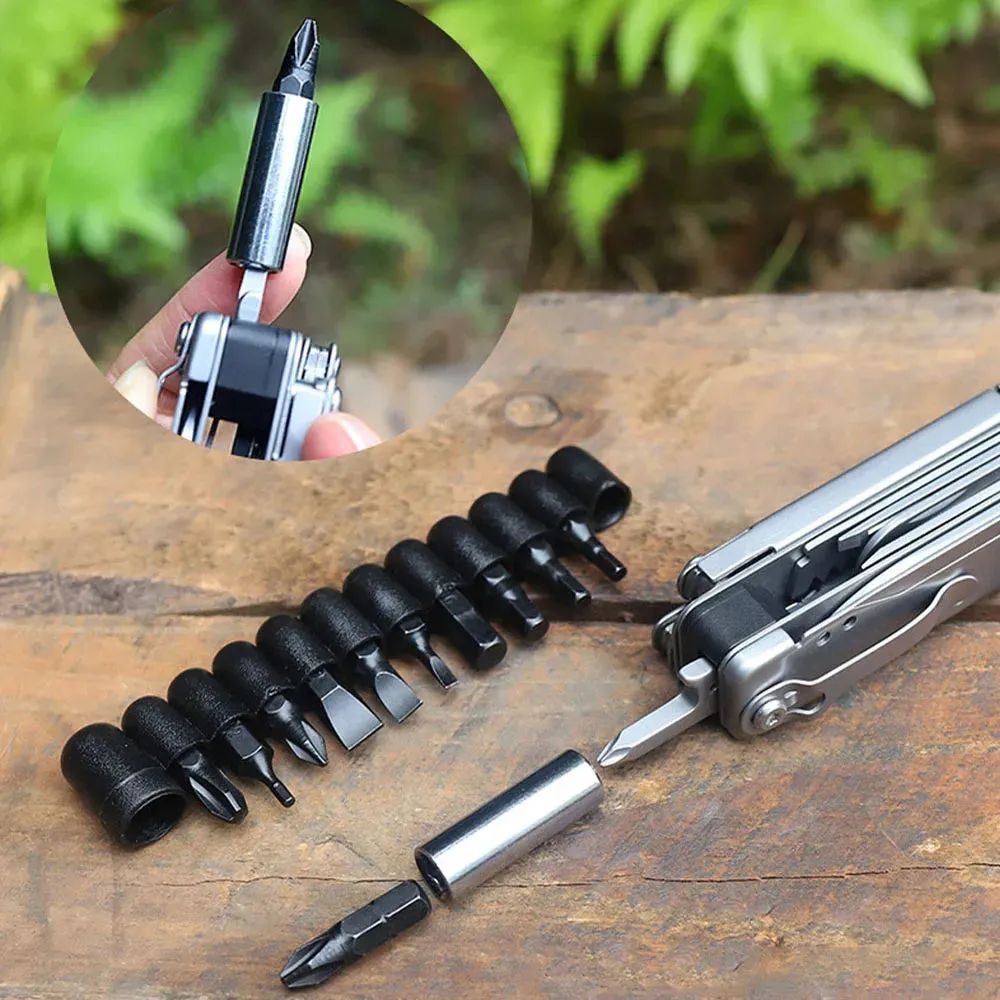 CARESSOLOVE Combination Multitool Folding Knife with Scissors for Camping and Survival