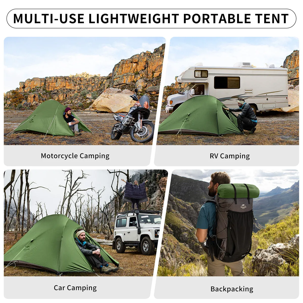 Cloud UP 2 People 3-season Camping Tent Ultralight 210T