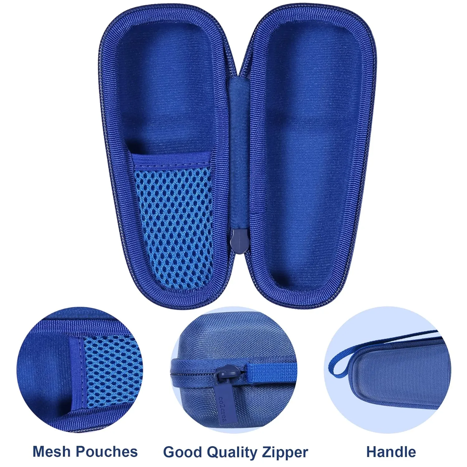 co2CREA Hard Carrying Case Compatible with NågraCoola CLIE 2 1 Sonic Facial Cleansing Brush (Blue)