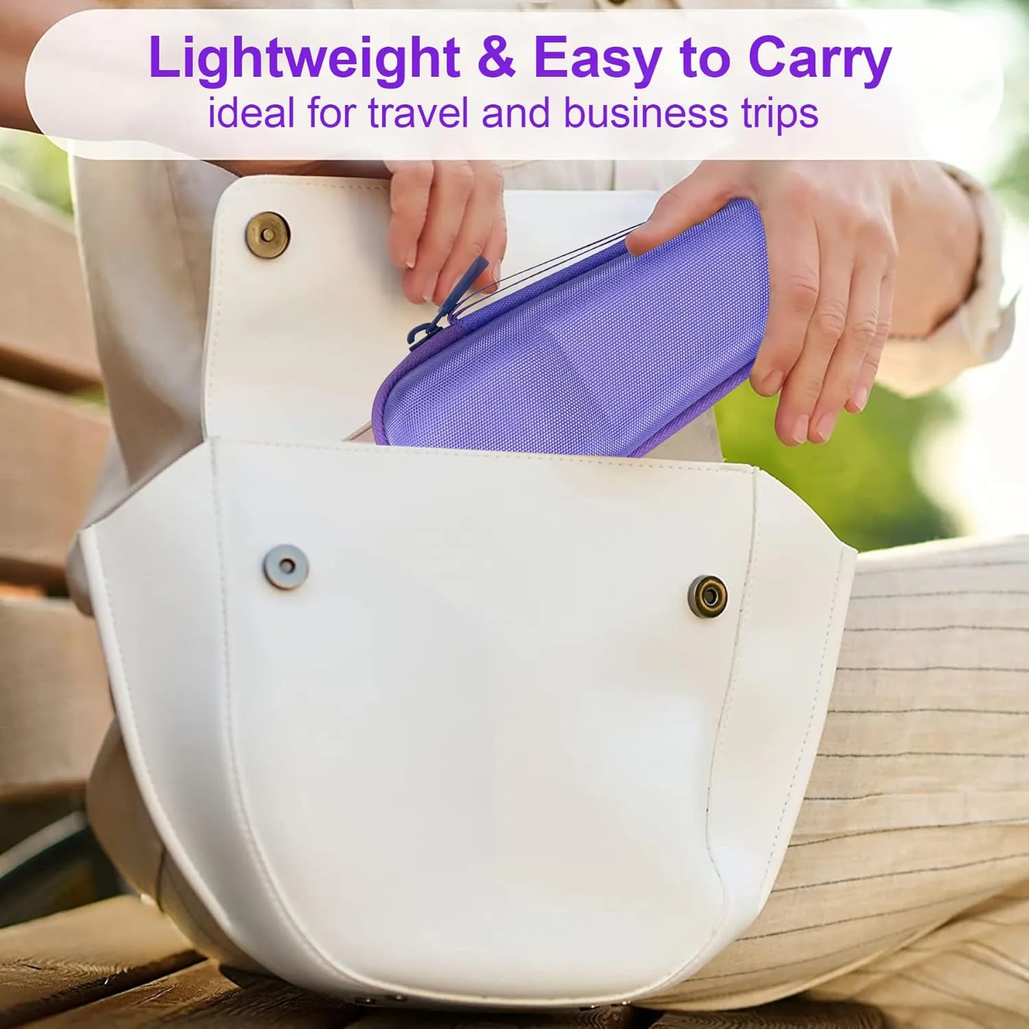 co2CREA Hard Carrying Case Compatible with NågraCoola CLIE Sonic Facial Cleansing Brush (Violet)
