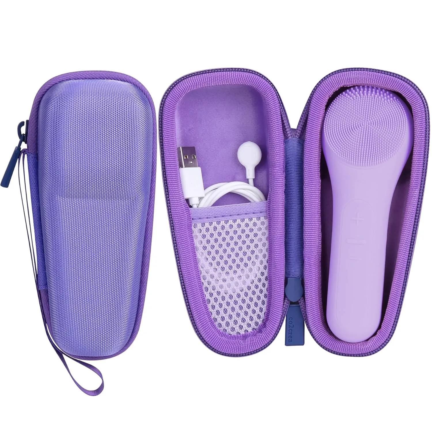 co2CREA Hard Carrying Case Compatible with NågraCoola CLIE Sonic Facial Cleansing Brush (Violet)