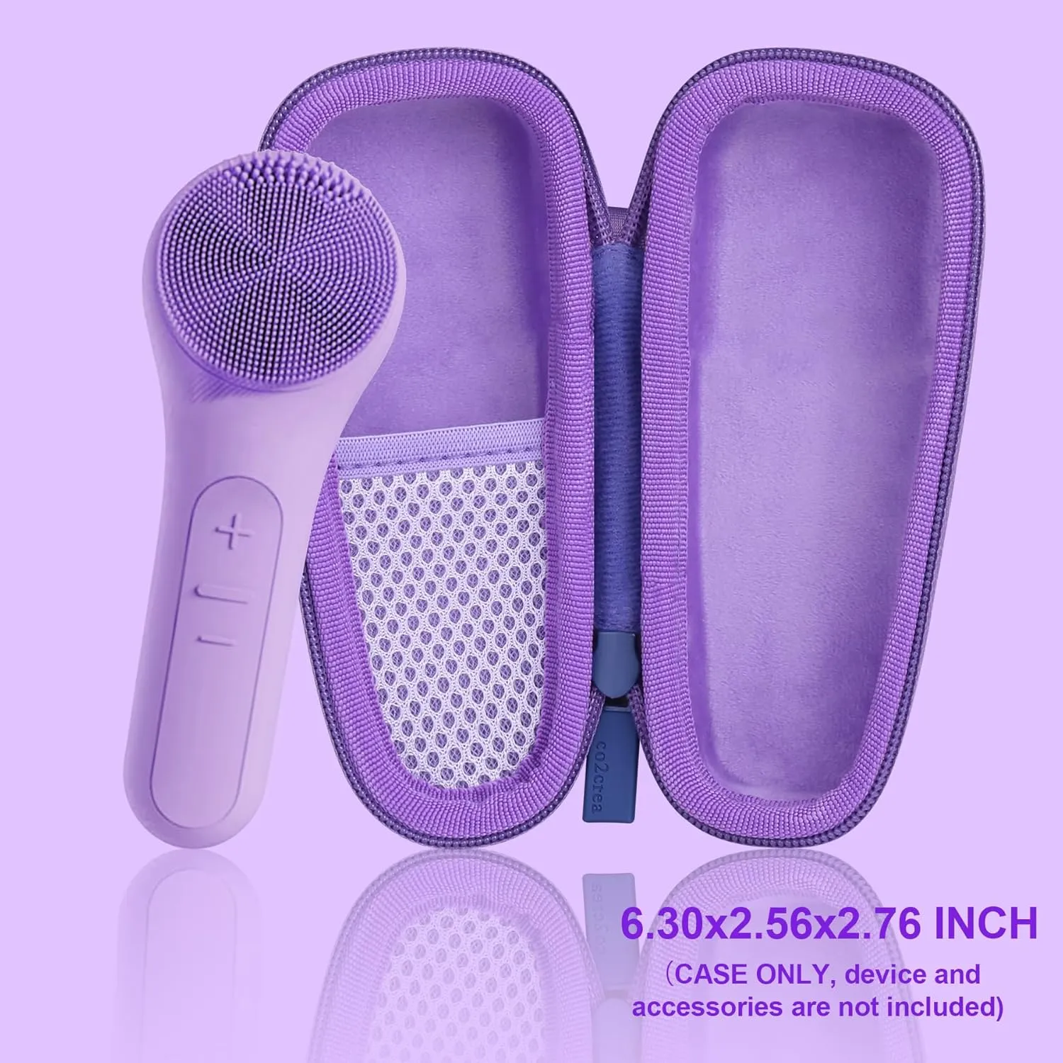 co2CREA Hard Carrying Case Compatible with NågraCoola CLIE Sonic Facial Cleansing Brush (Violet)