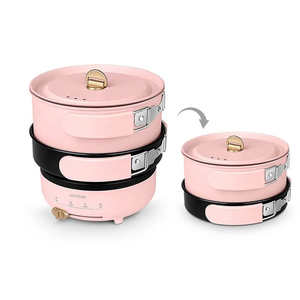 Compact Electric Travel Cooker - Portable Cooking Pot