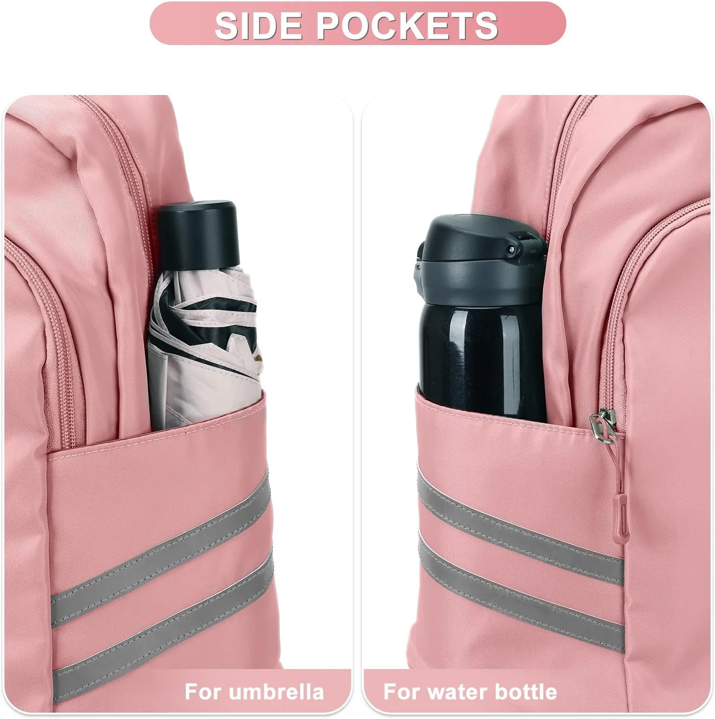 coofay Gym Backpack for Women Waterproof Backpack with Shoe Compartment Lightweight Travel Backpack Sports Backpack Small Gym Bag Pink