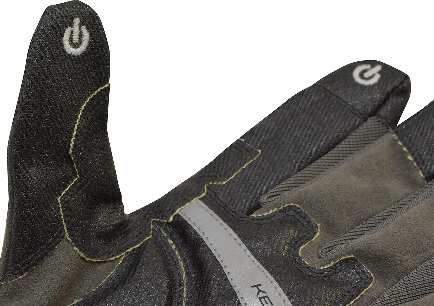 CUDA Bait Cutting Durable Velcro Secured Water Repellent Fishing Gloves with Cut Resistant Padded Palms, Thumb and Index Finger Touchscreen Control