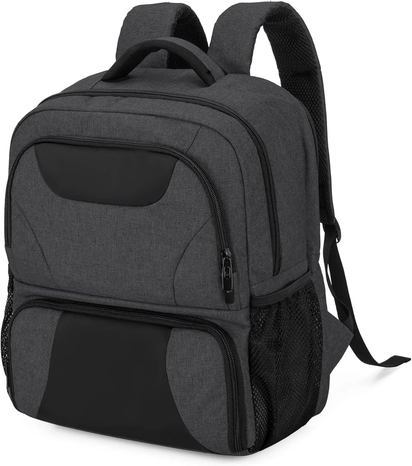 CURMIO CPAP Backpack, Travel Bag Compatible for ResMed AirSense, Philips System One, Black (Patented Design)