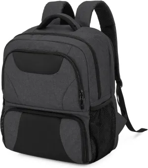 CURMIO CPAP Backpack, Travel Bag Compatible for ResMed AirSense, Philips System One, Black (Patented Design)