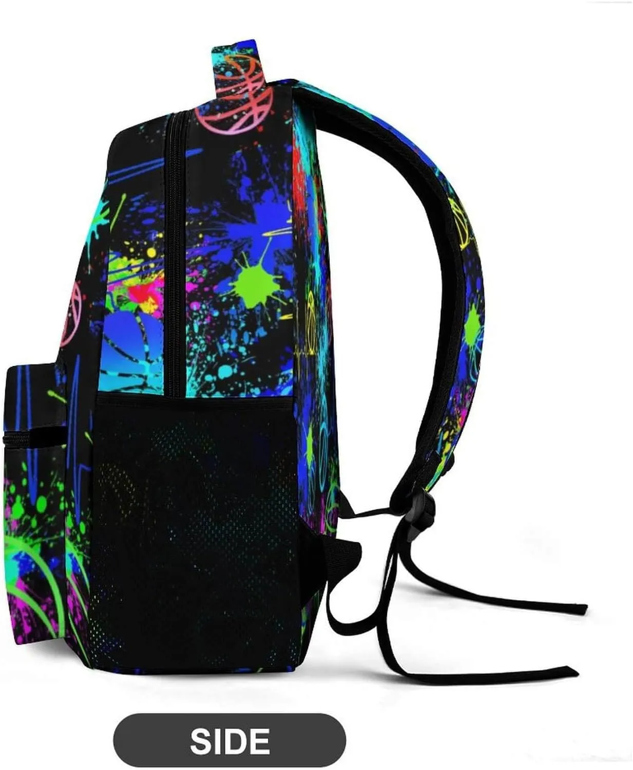 Custom Basketball School Backpack for Kids Girls Boys, 16 Inch Cool Basketball Themed Bookbag, Personality School Backpack for Students Children, sustainable, Lightweight, Large Capacity