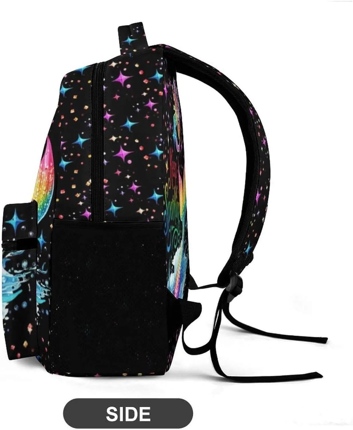 Custom Mermaid Tail School Backpack for Kids Girls Boys, 16 Inch Cute Mermaids Themed Bookbag, Personalized School Backpack for Students Children, Lightweight, Large Capacity