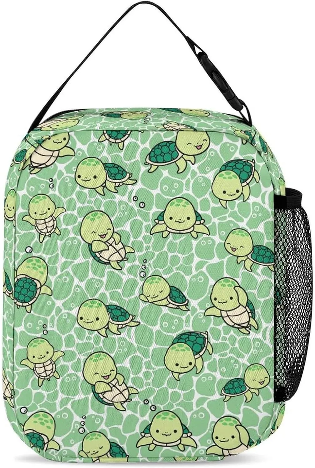 Custom Sea Turtle Backpack with Lunch Box & Pencil Case for Kids Girls Boys School, 16 Inch Cute Sea Turtle Bookbag, School Backpack for Students Children, Lightweight, Large Capacity
