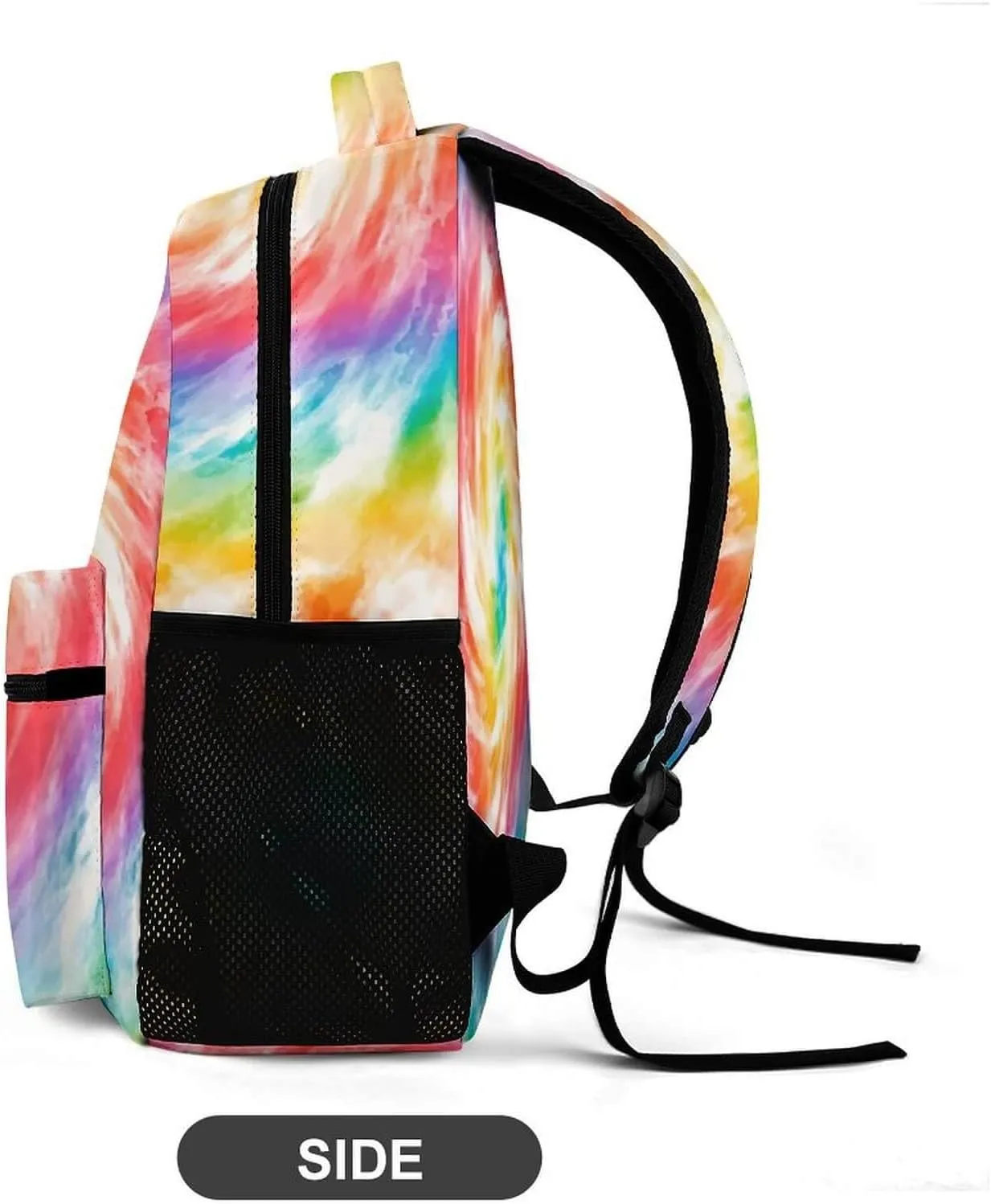 Custom Tie Dye School Backpack for Kids Girls Boys, 16 Inch Cute Tie Dye Themed Bookbag, Personalized School Backpack for Students Children, Lightweight, Large Capacity