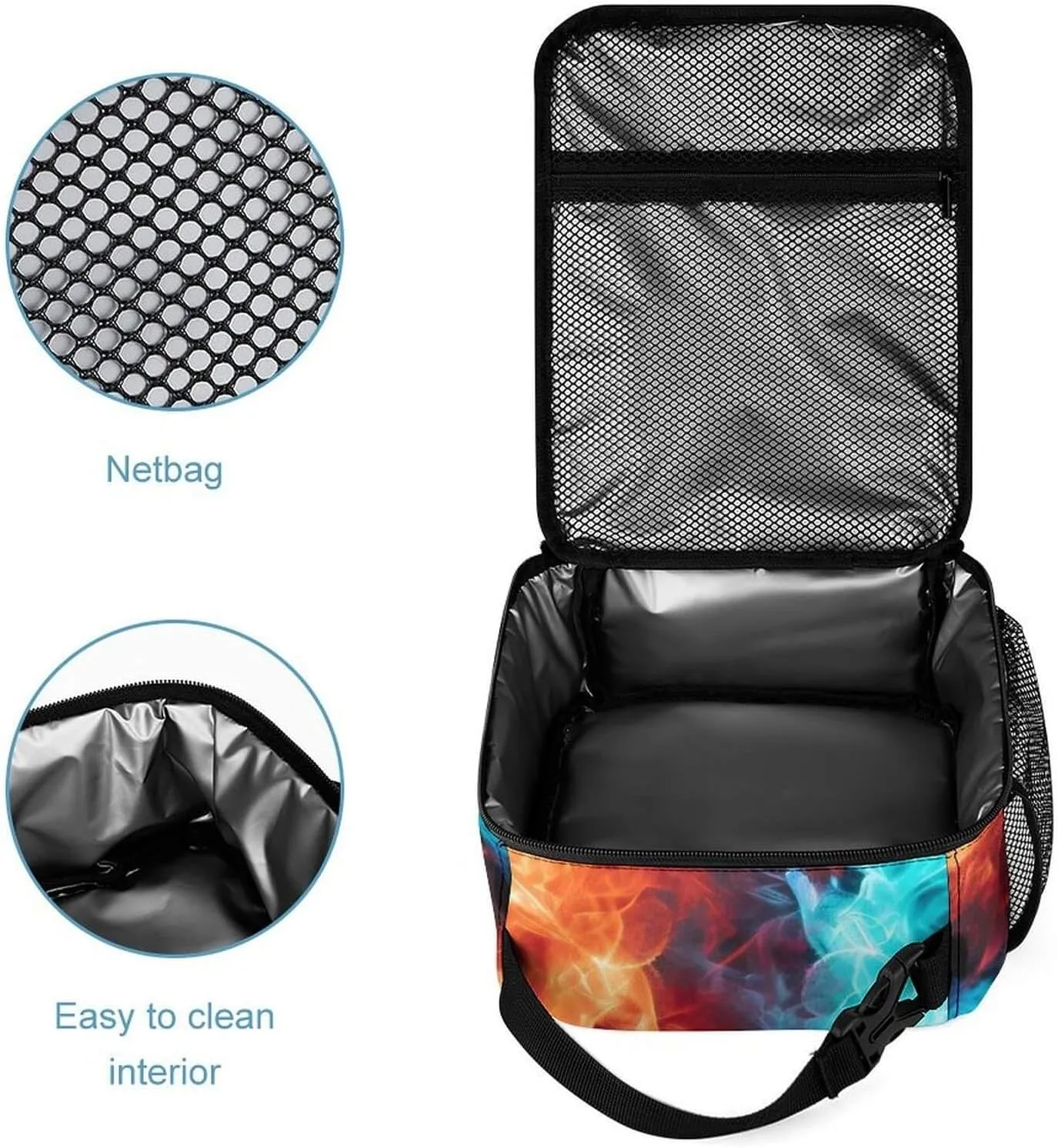 Custom Wolf Backpack with Lunch Box & Pencil Case for Kids Girls Boys School, 16 Inch Cute Wolf Bookbag, School Backpack for Students Children, Lightweight, Large Capacity