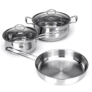 Customer-focused Stainless Thicken Clean lines Pot Steel 3PCS/Set