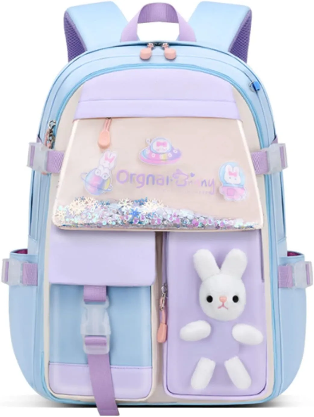 Cute Backpack Bunny Backpack Kawaii Backpack Waterproof Laptop Backpack（blue,S）