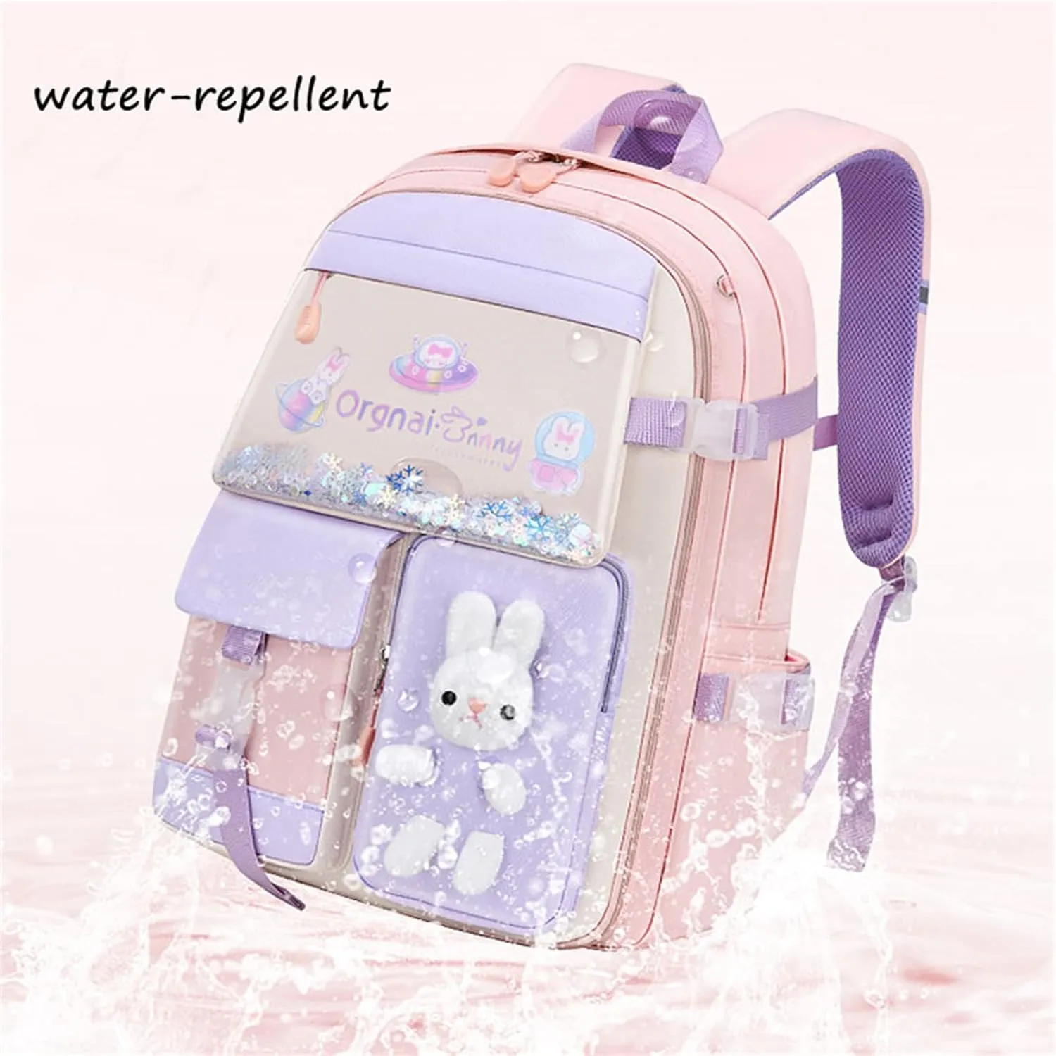 Cute Backpack Bunny Backpack Kawaii Backpack Waterproof Laptop Backpack（blue,S）