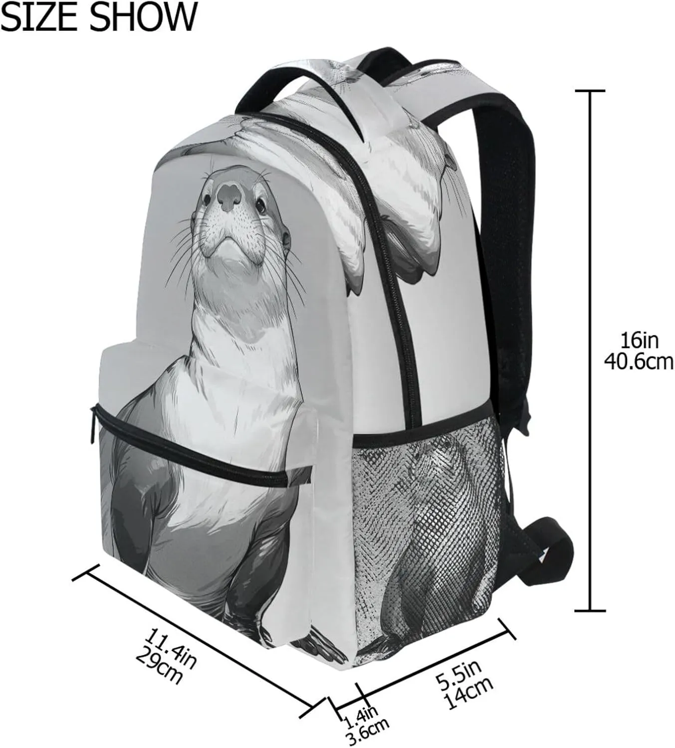 Cute Backpack for Men Women Fashion Personal Backpack with Chest Strap for College Work Peppers Style